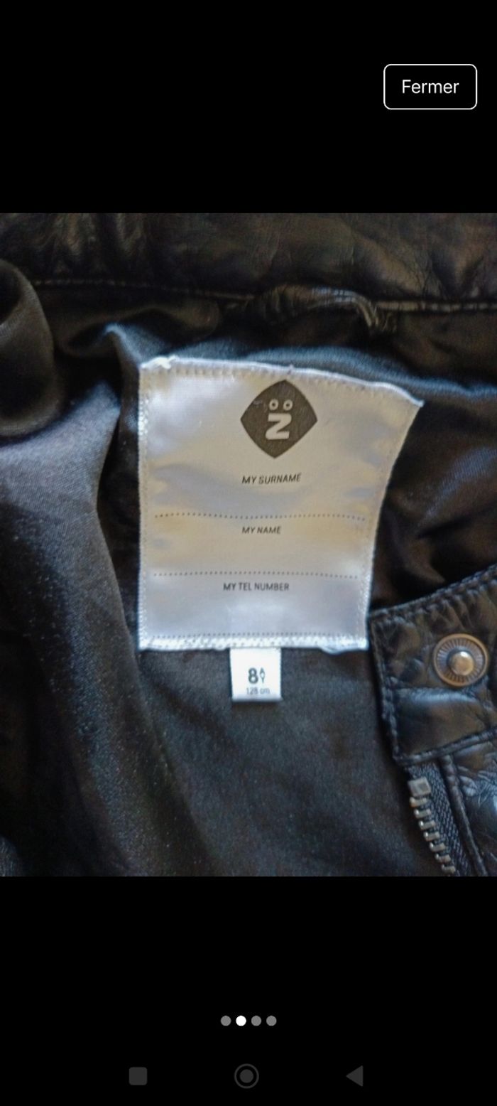 Veste simili cuir z 8 ans - photo numéro 2