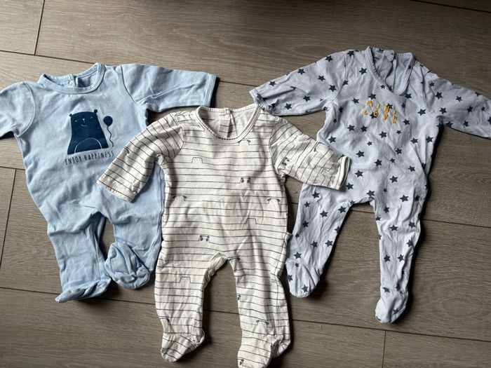 Lot de 3 pyjamas légers Vertbaudet 1 mois