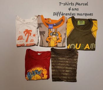 🐼 Lot t-shirts Marcel 4 ans 🐼