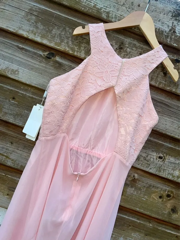 Robe cérémonie rose pastel dos nus taille 12 ans - photo numéro 8