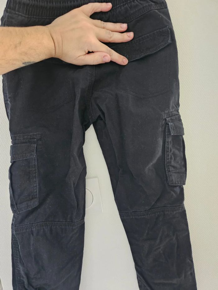Pantalon type cargo noir calliope 7/8 ans garçon - photo numéro 6