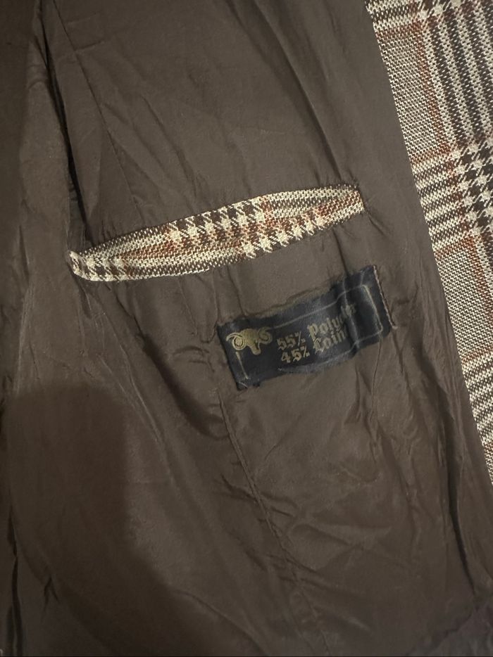Blazer marron à carreaux – Taille M - photo numéro 4
