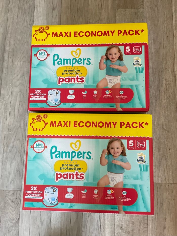 Mega pack de 148 couches pampers premium protection pants taille 5