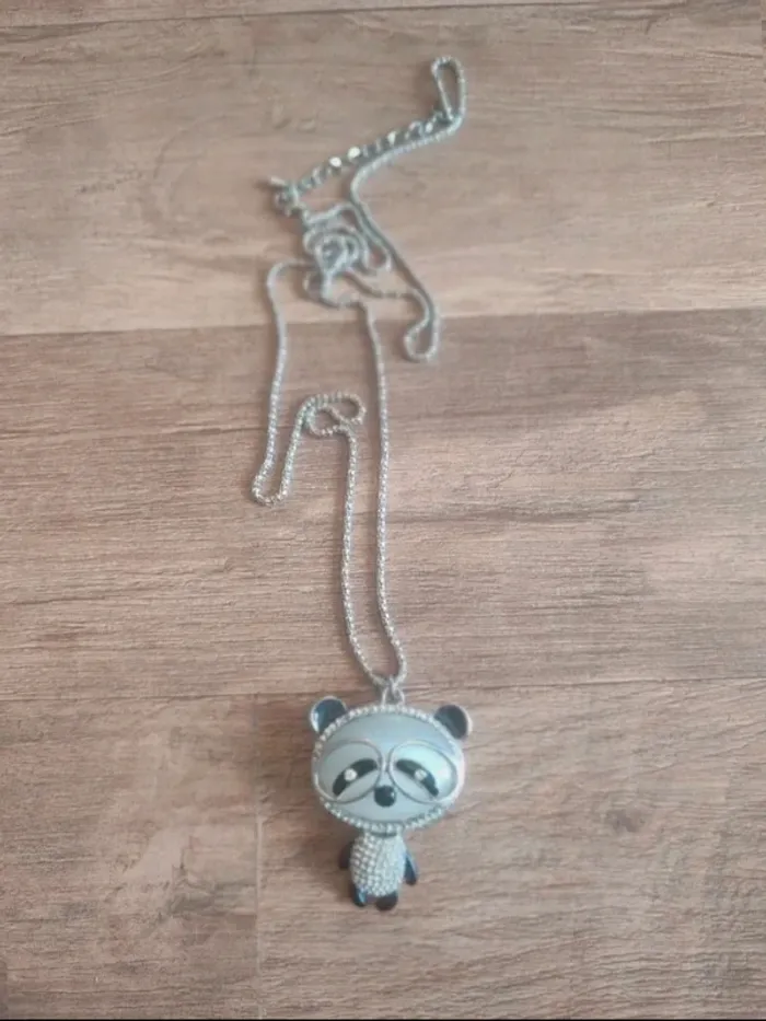 Sautoir panda avec strass - photo numéro 2