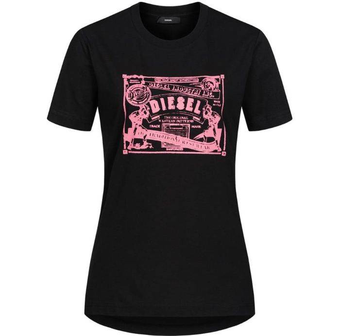 T-shirt Diesel Fille Noir Taille 16 ans Neuf et Authentique