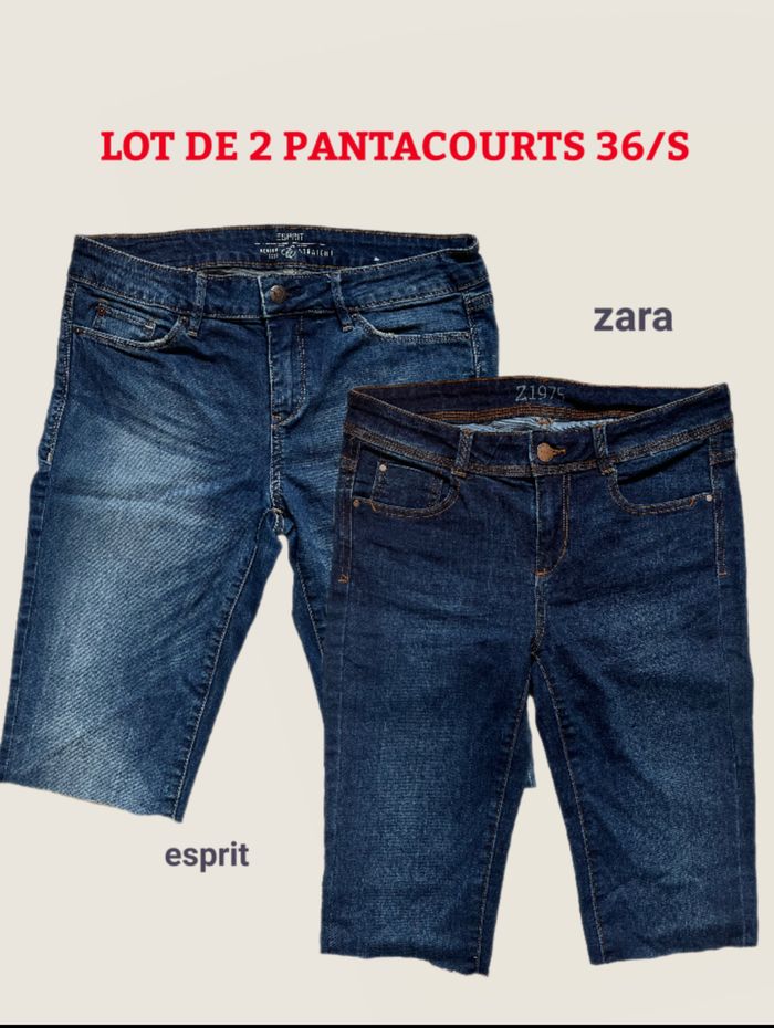 Lot de 2 pantacourts en jean zara et esprit taille S/36