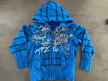 Veste bleue zippée à capuche Desigual 3/4 ans