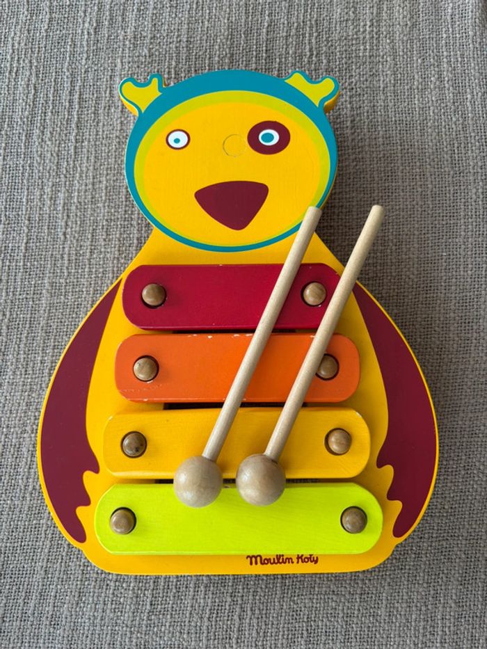 Xylophone en bois abeille moulin roty