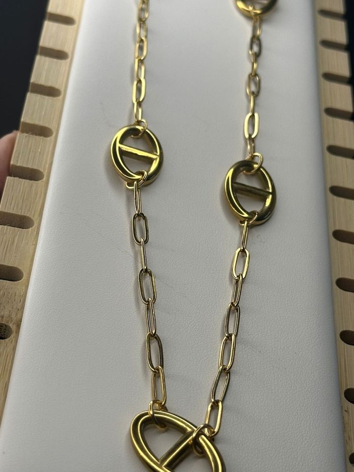 Collier sautoir maille marine en acier inoxydable - photo numéro 4