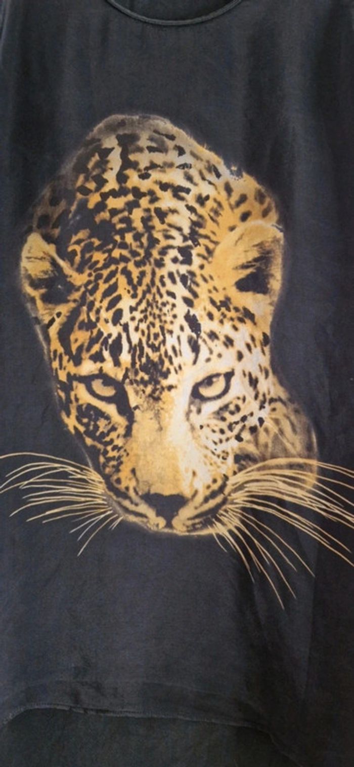 Debardeur en soie, motif léopard - photo numéro 8