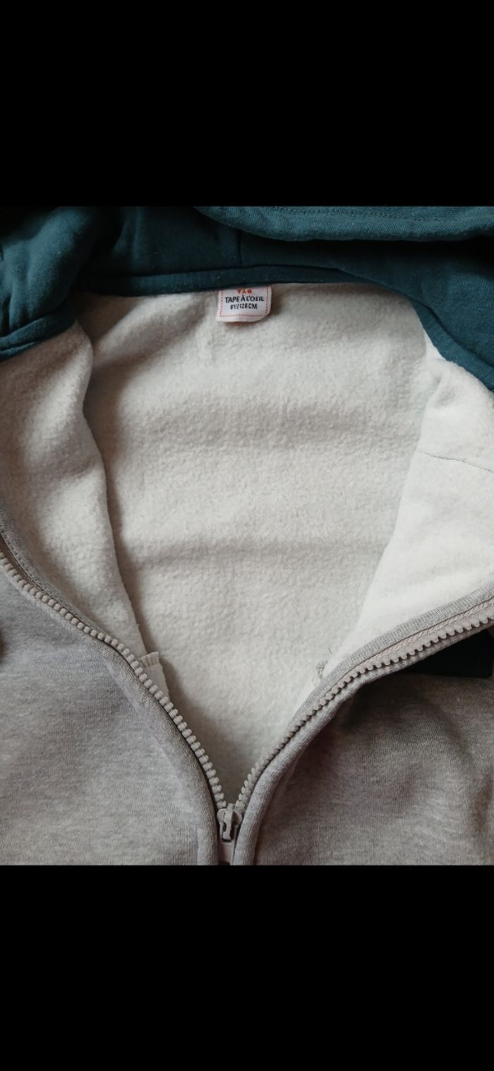 Sweat gilet a capuche tape a l'œil 8 ans - photo numéro 2