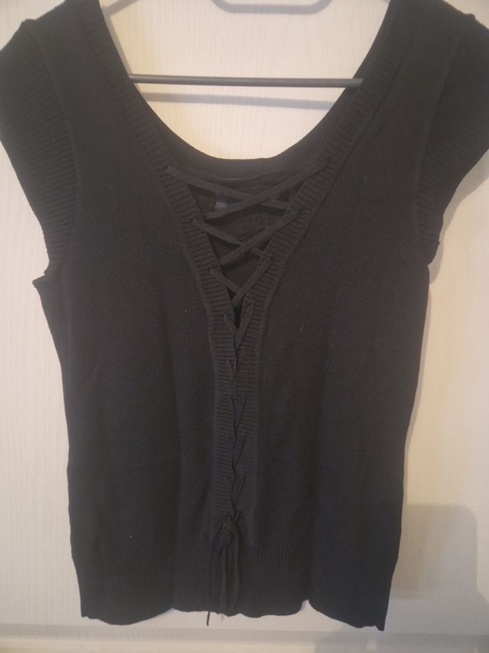 Pull noir habillé - photo numéro 2