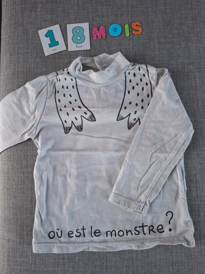 T shirt monstre recto verso