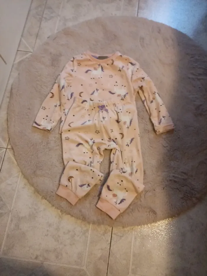 Pyjama velour licorne