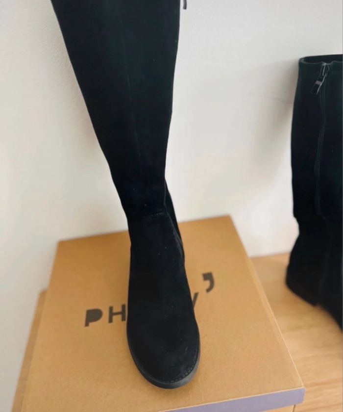 Jolies bottes mi-hautes en suédine - Chaussea - Pointure 36 - photo numéro 3