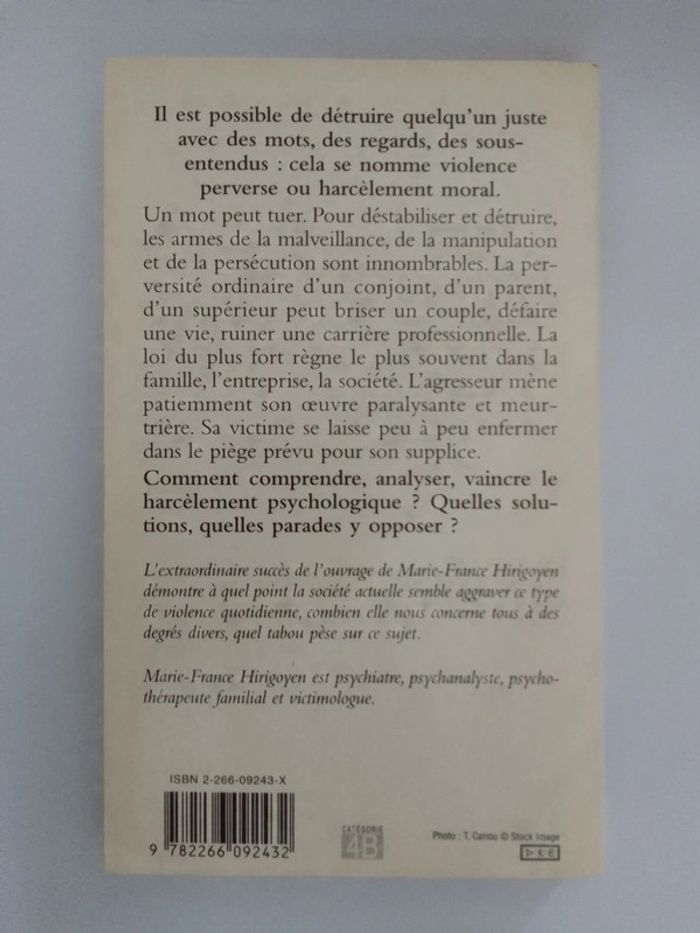 Marie-France Hirigoyen - Le harcèlement moral - photo numéro 2