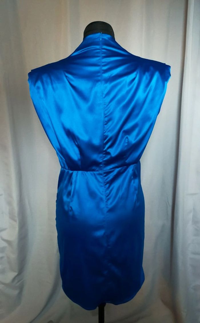 Robe satinée bleue – Glamaker – Taille L - photo numéro 8