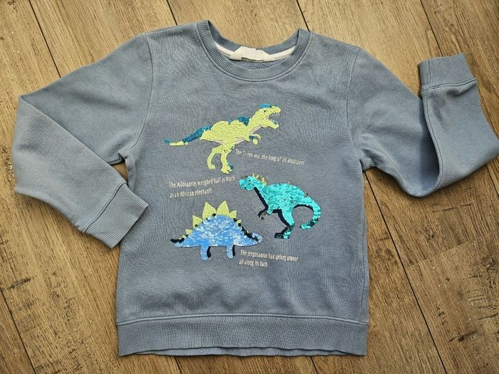 Sweat bleu ciel dinausore H&M 5 ans