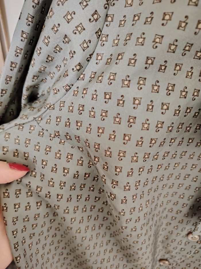 Chemisier vintage avec noeud au col taille 46 - photo numéro 5