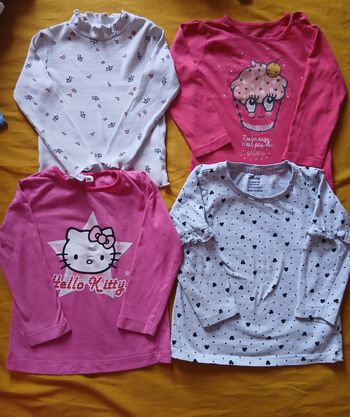 Lot de 4 Tee-shirts ML 24 mois
