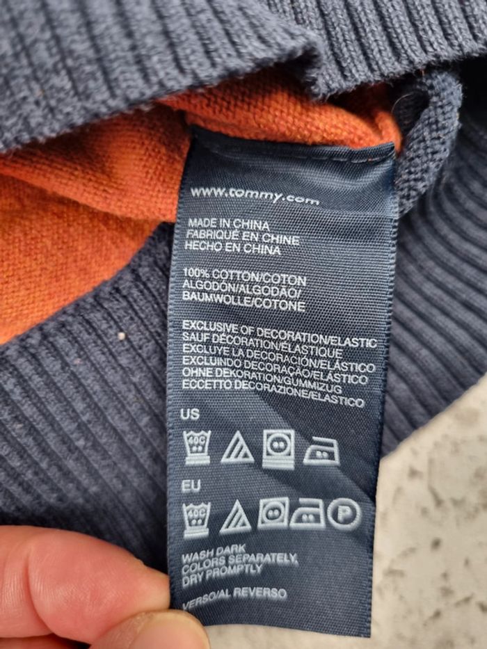 Pull col V rayé Tommy Hilfiger XL Homme – Style vintage chic, très bon état - photo numéro 7