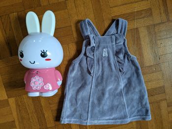 Robe chasuble velours mauve violet neuf Sisley 1 mois