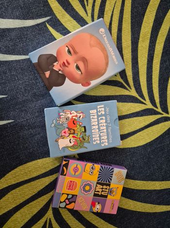 Lot de trois jeux de cartes  enfant