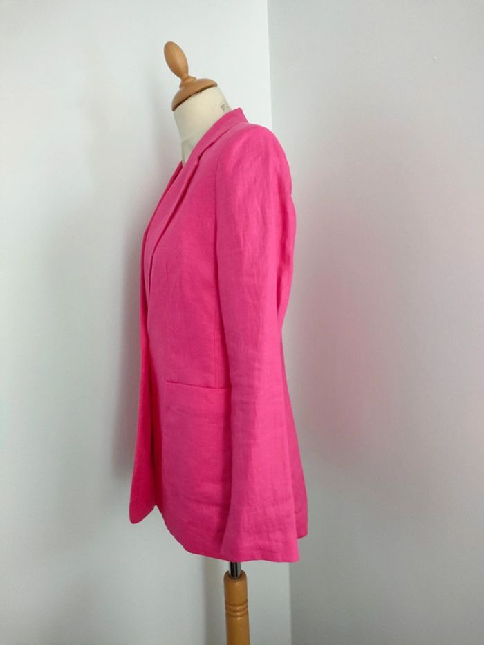 veste en lin rose 38 - photo numéro 3