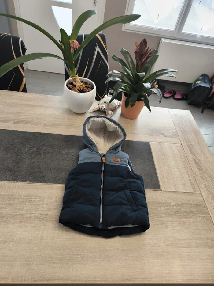 Doudoune polaire à capuche garçon 12 mois Gémo