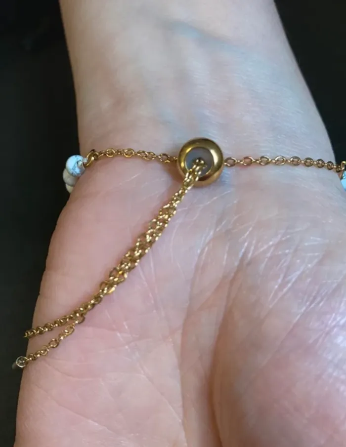 Christian Lacroix bracelet dorée gourmette et perles - photo numéro 4