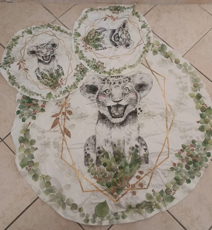 Lot de 2 panneaux tapis et coussins