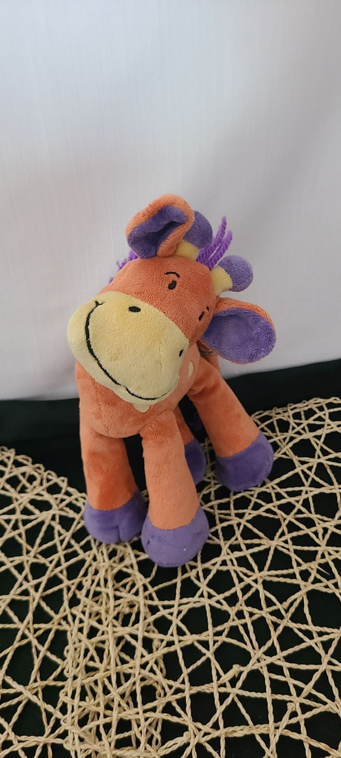 Doudou Vache Orange et Mauve Nicotoy - photo numéro 2