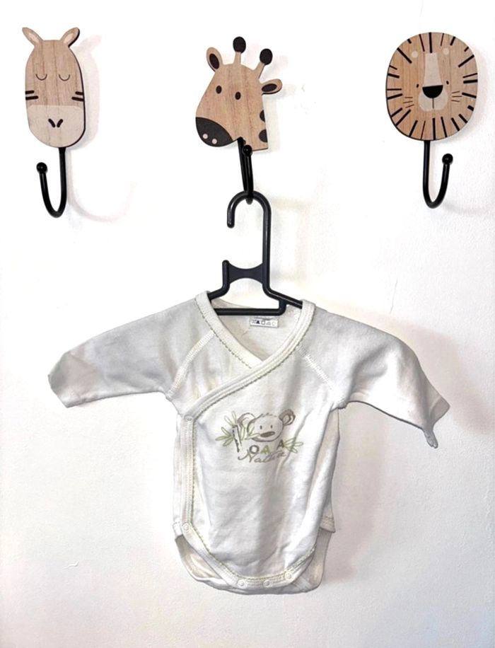 Lot 2 bodies manches longues taille 0 mois - photo numéro 2