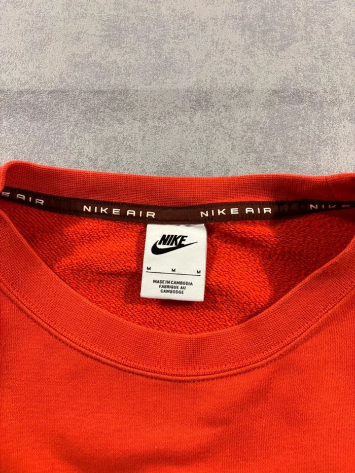 Nike - Air - Sweat ras de cou à logo brodé oversize - Rouge/ Orange - Taille M - photo numéro 3