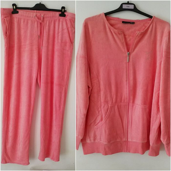 ensemble corail femme taille élastique avec cordon et poches taille 50 /52 neuf