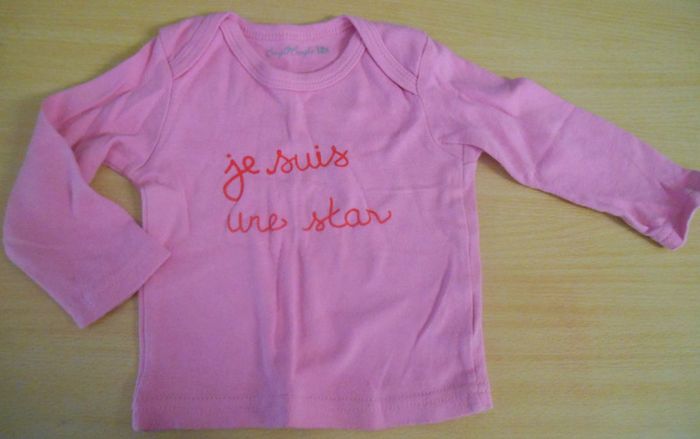 T-shirt fille manches longues 12-18 mois / Bougli Bougla