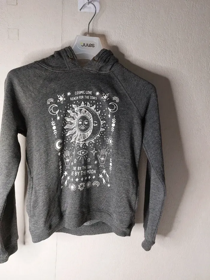 Sweat avec capuche gris " liberto"