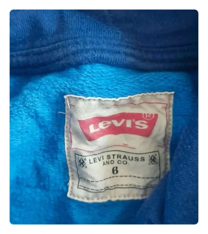 Sweat à capuche Levi's bleu - confort et style streetwear, en bon état, taille 6 ans - photo numéro 2