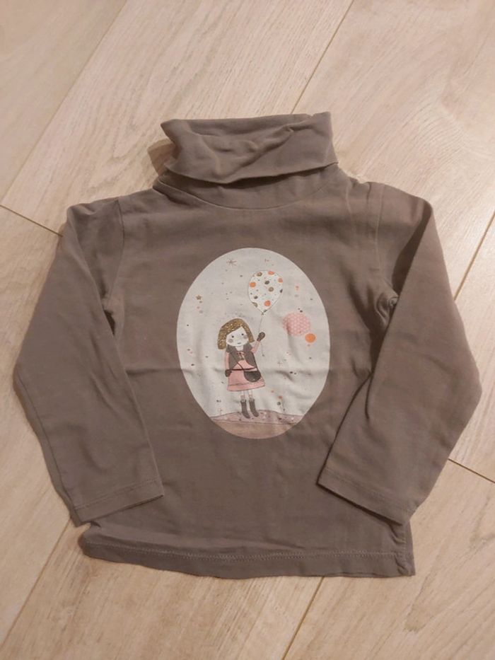 Lot de 3 tee-shirts col roulés fille Obaībi 3 ans (78) - photo numéro 2