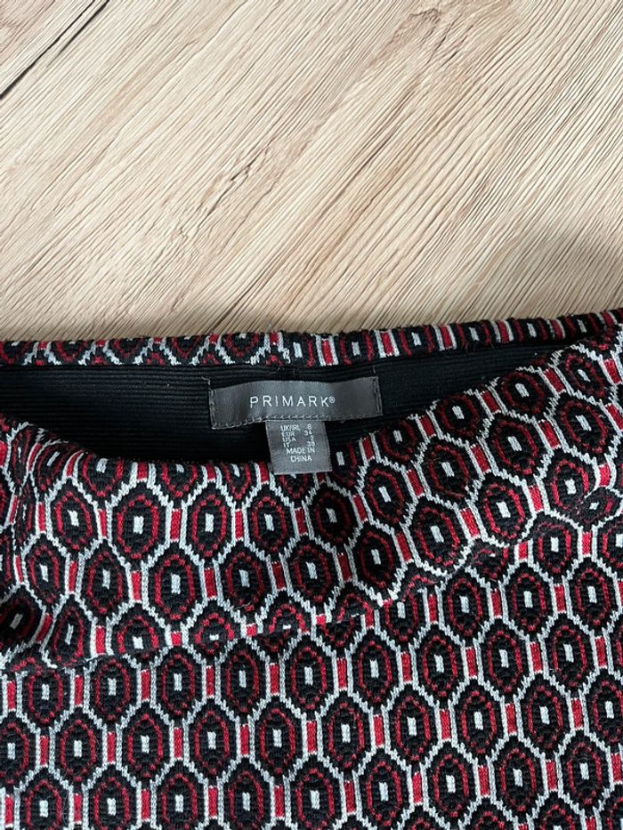 Jupe moulante bordeaux grise et noir taille 34 - photo numéro 2