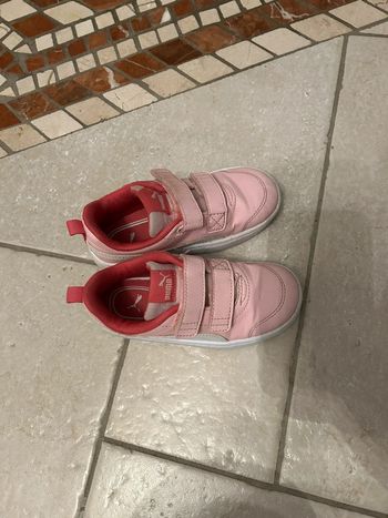 Baskets 25 fille puma rose