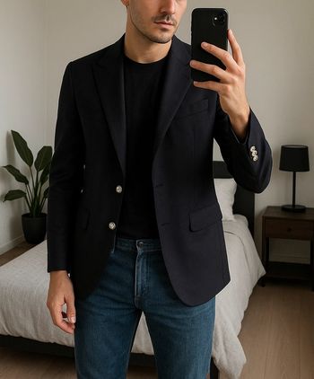 Veste blazer vintage upcyclée par Tilli Paris – Taille M
