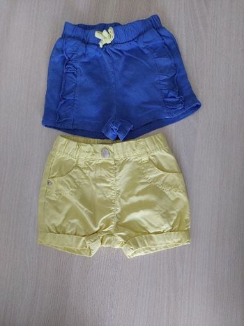 Lot de 2 shorts fille 6mois
