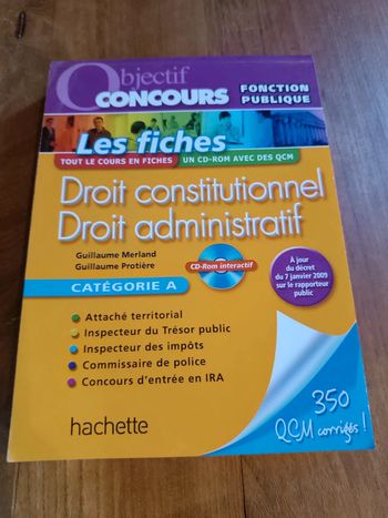 Les fiches droit constitutionnel/ administratif