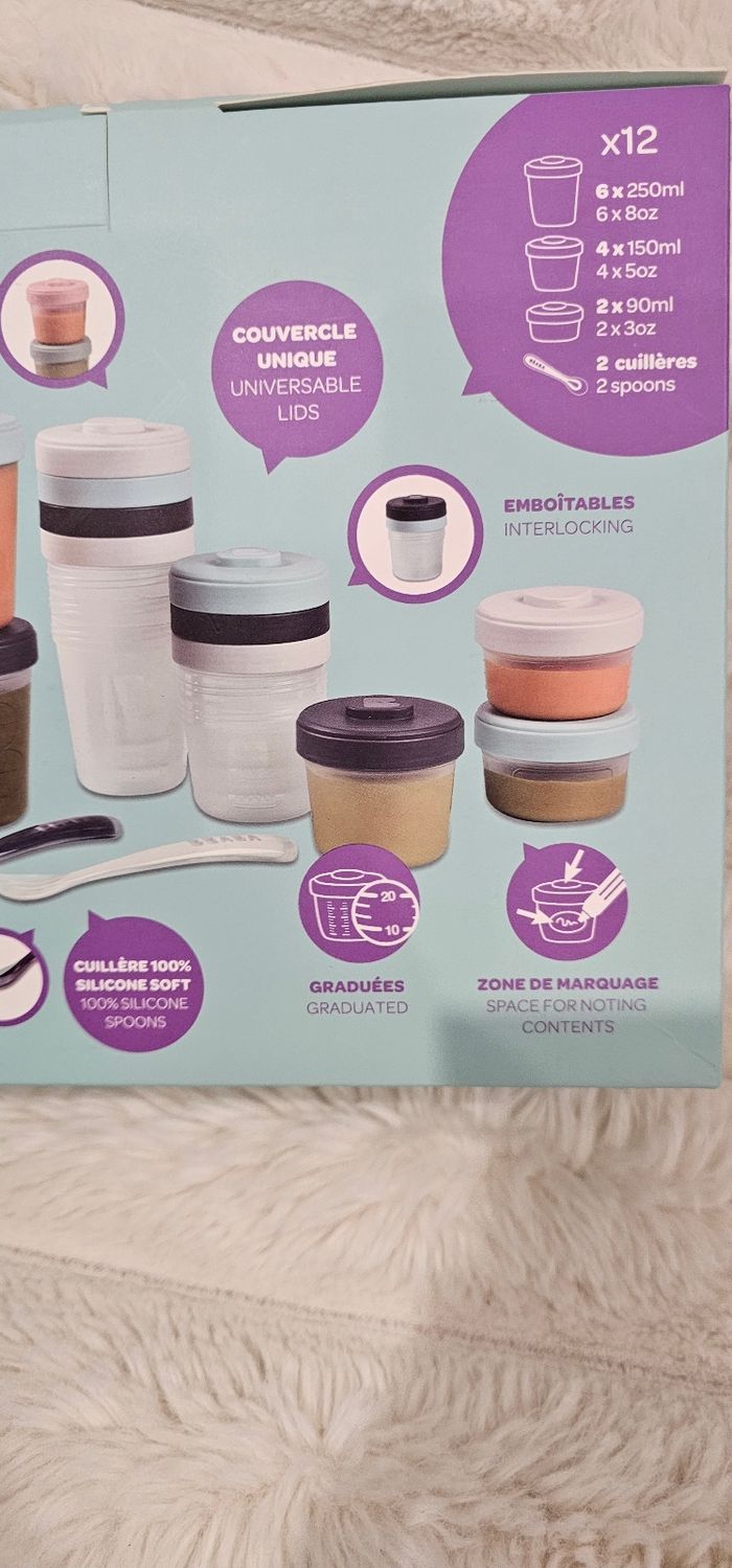 Pack 1er repas 12 portions avec 2 cuillère Béaba Neuf - photo numéro 7