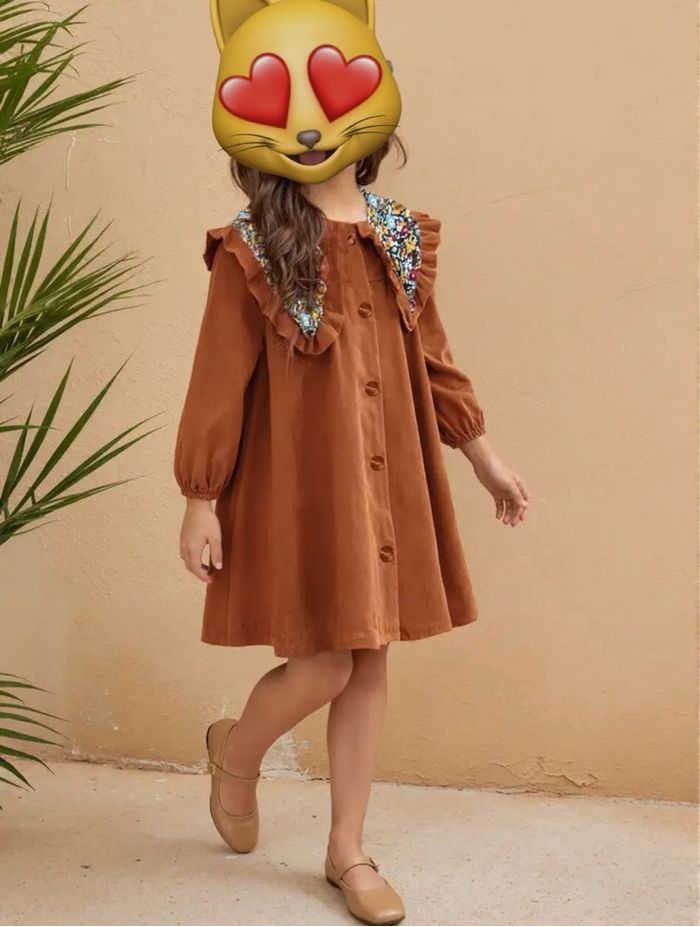 Magnifique robe en velours fille 5 ans