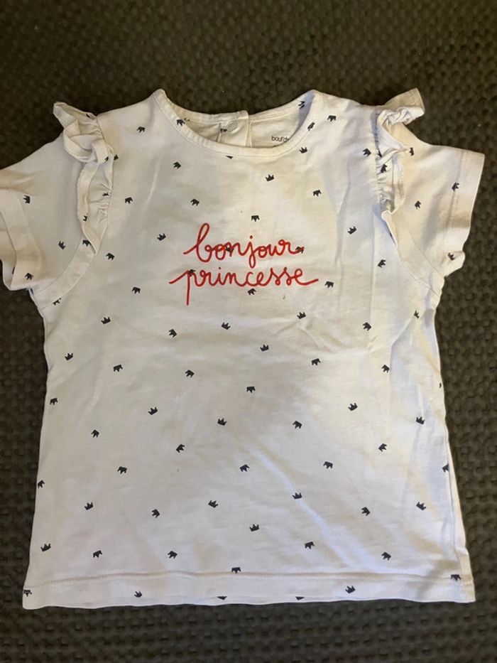 Tee shirt manches courtes Bonjour Princesse