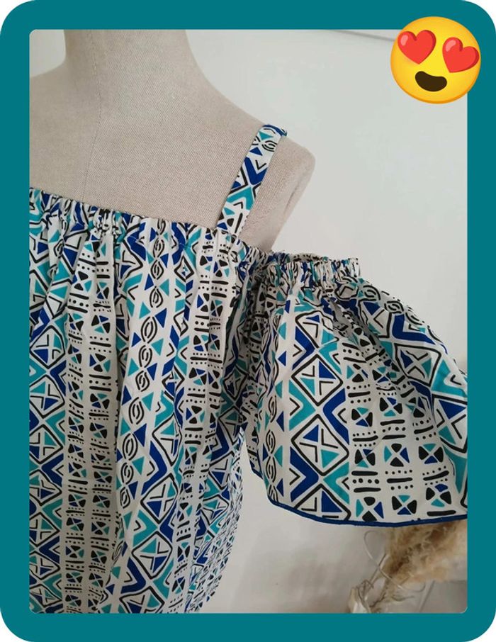 Blouse d'été à motifs Neuve Taille M 🌿💝 - photo numéro 5