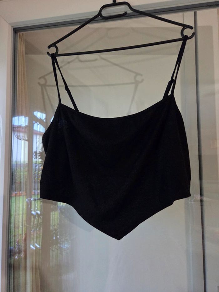 Crop top noir bandana