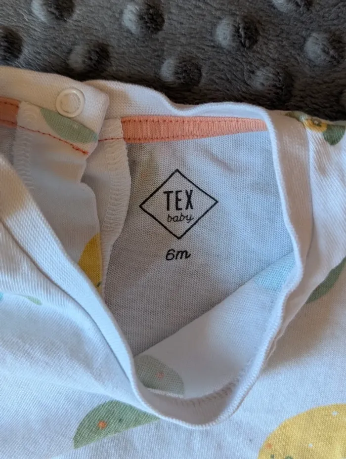 Combi-short bébé 6 mois Tex #fruits #mixte #été - photo numéro 4